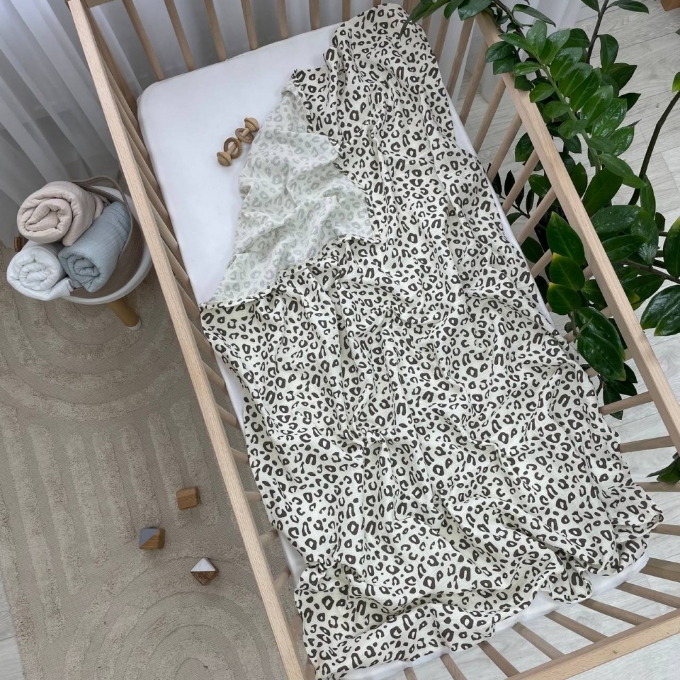 Paturica din muselina pentru bebelusi – Leopard (4)